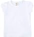 Lovetti Baby Girls' Basic Short Puff Sleeve Round Neck T-Shirt 12-18M White