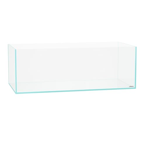 Image of LANDEN 120SL 51.5 Gal Rimless Low Iron Aquarium Long Fish Tank, Bookshelf Aquarium, W47.24xD19.69xH14.17 in (120x50x36cm) 12mm Thickness with Black Nano Foam Leveling mat Included