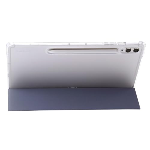 Étui Samsung Tab A9 8.7 SM-X117 en cuir et silicone transparent gris lavande