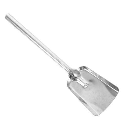 MERRYHAPY Pelle à Charbon Fonte Épaissie pour Poêle à Bois et Barbecue Pelle à Cendres à Long Manche pour Nettoyage des Braises Débris Outil Polyvalent pour Jardin et Cuisine