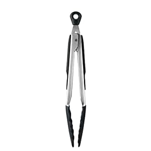 OXO Good Grips 9-Inch Tongs with Silicone Heads, Black