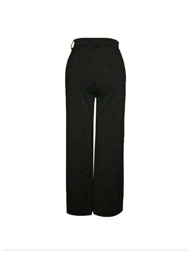 GORGLITTER Women's Work Baggy Dress Pants Casual Wide Leg Dressy Low Rise Loose Trousers Work Business2