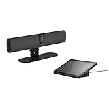 Jabra PanaCast 40 Video Bar System (VBS) Android Video Bar and Touch Controller for Small Meeting Rooms, 180° Field of View, Microphone, Speaker, Zoom Rooms Certified, Black, EU Plug