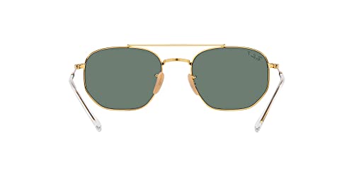 Image of Ray-Ban Unisex Sunglasses Gold Frame, Brown Lenses, 54MM