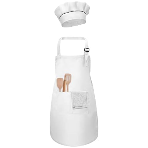 Delantal y Gorro de Chef para Niños Ajustable Cover