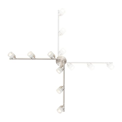 Globe Electric 59865 Spence 6-Light Foldable Track Lighting, Brushed Nickel, Frosted Glass Shades by Globe Electric - Image 6