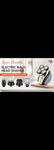 Image of Electric Shaver Bald Head Shaver Head Shaver for Bald Men Electic Razor for Men Waterproof Cordless Trimmer for Nose Ear Face Body Wet Dry Men's Rotary Razor Head Shaving Machine 5 in 1 Groom Kit USB