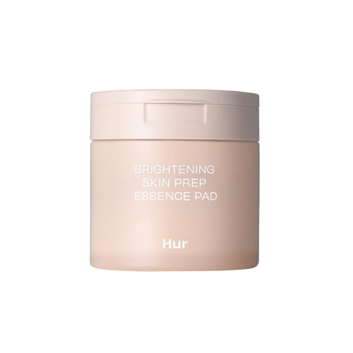 House of Hur Brightening Skin Prep Essence Pads 70 Pads 140ml - Korean Toner Pads with Alpha Arbutin, Niacinamide & Rice Extract, Hydrating Exfoliating Face Pads for Dark Spots & Uneven Skin Tone