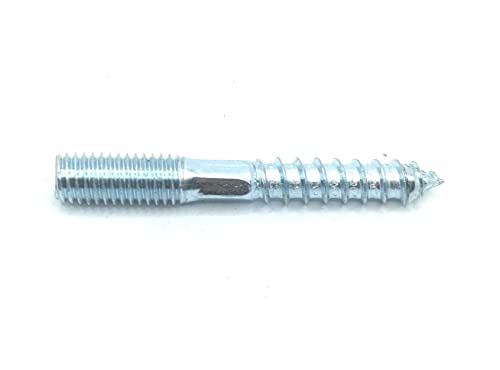 Image of Hanger Bolt M8x60 Silvery Double Headed Bolt Self-Tapping Screw with Hexagon for Furniture 8Pcs