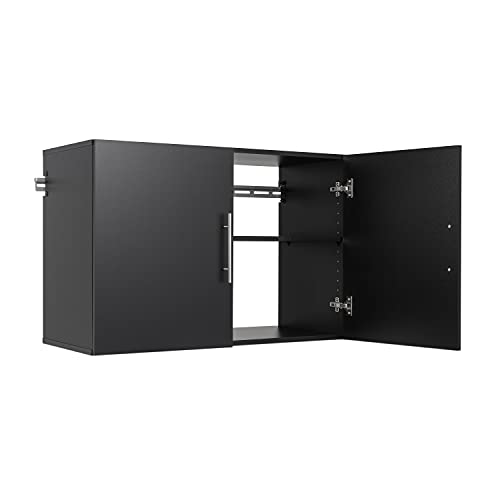 Prepac's HangUps Upper Storage Cabinet - Elegant and Spacious Wall Cabinets to Maximize Your Storage, 36" Size, Classic Black Finish - Thumbnail 7
