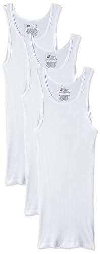 Hanes Men's ComfortSoft Moisture Wicking Tagless Tank Undershirts – Multipack