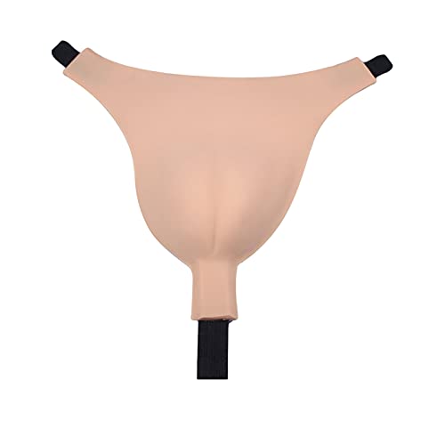 AJIU Roupa íntima realista com bico de camelo escondido, calcinha artificial para Crossdressing masc