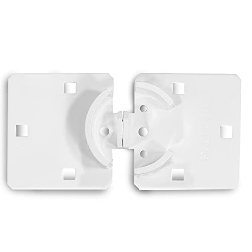 Image of PACLOCK's PL770 Hockey Puck Hasp, Padlock & Keys Not Included, Puck-Mountable w /Extra Security Features, No Backplates, White Powder Coated