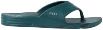 REEF Mens Sandals, Fanning H20, Deep Teal Marble, 9