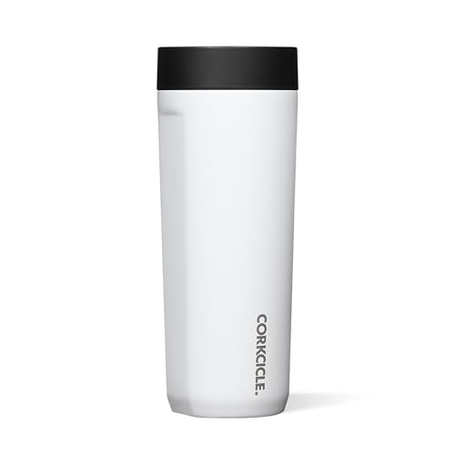 Corkcicle Commuter Cup, 17 oz, Gloss White