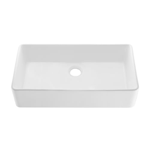Swiss Madison Elegance 36" x 20" Single Basin Fireclay Farmhouse