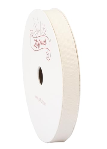 Zofrud Natural Cotton Ribbon - 9mm x 9 Meters - Ideal for Gift Wrapping, Sewing, and Crafts