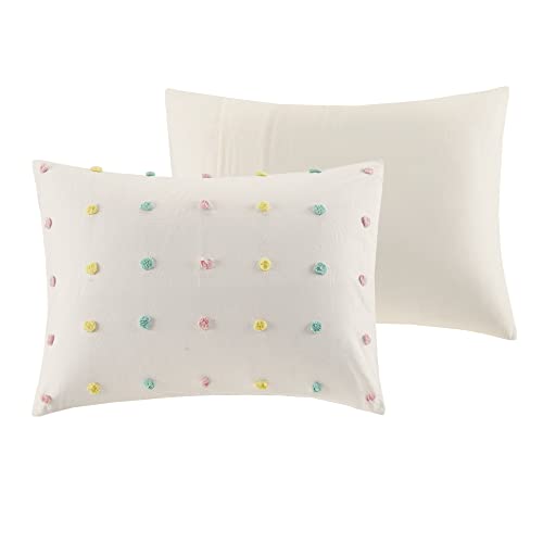 Urban Habitat Kids UHK12-0138 Duvet Cotton Jacquard Weave Colorful Poms Accent, Shabby Chic Cover For Comforter Cozy Bedding Set thumb #12