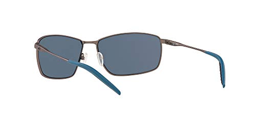 Costa Del Mar Men's Turret Polarized Rectangular Sunglasses, Matte Dark Gunmetal/Grey Polarized-580P, 63 Mm #TOP5