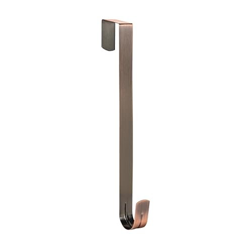 Image of Slim Over The Door Wreath Hanger for Front Door, 12 inch Brass 1 Pack