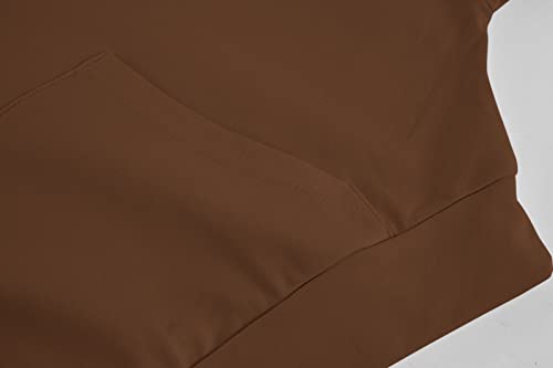 Meikulo Sweat Suits For Women Set 2 Piece Outfits Casual Lounge Wear Long Sleeve Crop Top Hoodie Sweatshirt And Sweatpants Long Pants Jogger Tracksuit Brown, L #TOP3