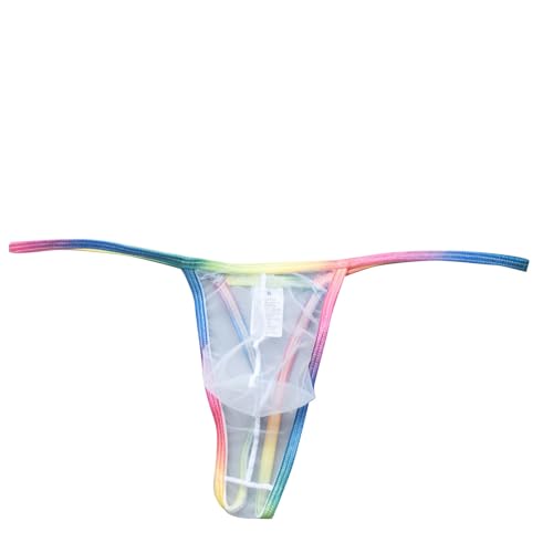 White Mens Panties Lingeries Underwear Thong for Mens Sexy Slutty Triangle Mesh Tie Knot Panties 2026 Clothing Fashion Regular Fit Y2K M