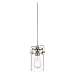 Kichler 42878NI Brinley Vintage Farmhouse Mini Pendant Lighting, Brushed Nickel 1-Light (5" W x 8" H) 100 Watts