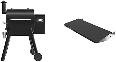 Traeger Grills Pro Series 575 Wood Pellet Grill and Smoker, Black & Pellet Grills BAC362 Folding Shelf, 25” L x 12%22 W, Black Traeger Grills Pro Series 575 Wood Pellet Grill and Smoker, Black & Pellet Grills BAC362 Folding Shelf, 25” L x 12%22 W, Black