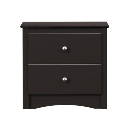 image for Prepac Sonoma Traditional Nightstand Side Table with 2 Drawers, Functi