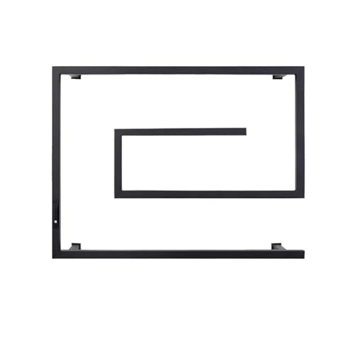 Toallero eléctrico negro con botón oculto de diseño minimalista