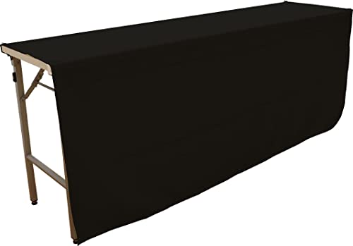 のれん工房 防炎 テーブルクロス 無地 イベント 展示会 説明会 125cm×180cm テーブルカバー 業務用 全14色 ブラック 98091