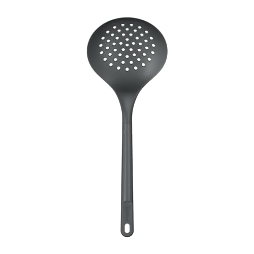 Zyliss E980232 Skimmer, Sustainable Wheatstraw/Nylon, Cooking Spoon with Holes for Skimming/Draining, Non Stick, Heat Resistant Silicone Head, Beluga Grey, 13.2" X 4.8", Dishwasher Safe - Image 5