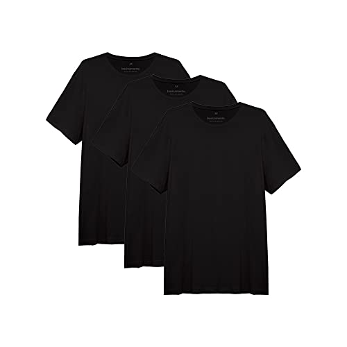 Kit 3 Camisetas Básica, basicamente., Masculino, Preto, M