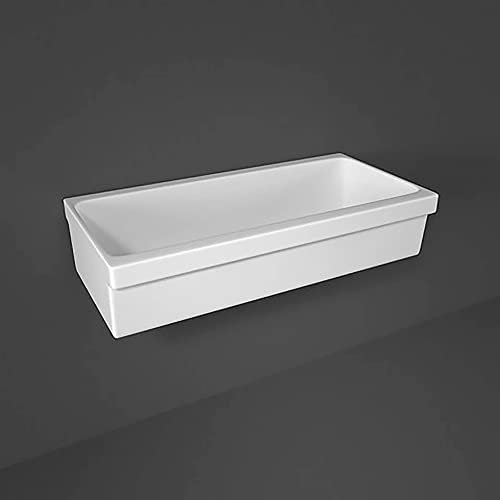 Lavabo A Canale 90 Cm, In Ceramica Bianca Lucida (90 Cm) - 6