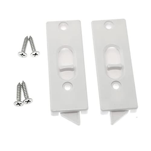 WELWIK 1Pair Tilt Window Latch Sliding Vinyl Window Tilt Latch Plastic Construction Snap-in Latch Pair Spring Loaded Sliding Window Tilt Latches for Home Window Fittings, White