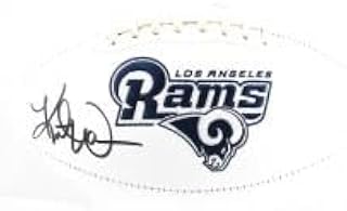 Kurt Warner Autographed Rams Logo Football - Beckett W Hologram