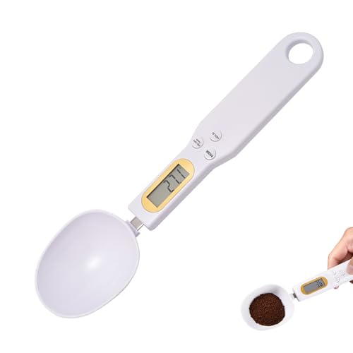 Cuchara Báscula Digital de Precisión, Cuchara medidora digital para Medir Alimentos en la Cocina, Capacidad de 0.1 g a 500 g, Pantalla LCD, Medición Exacta, Ideal para Ingredientes Sólidos y Líquidos