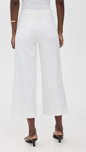 Good American Women's Good Waist Cropped Palazzo Jeans, White001, 83