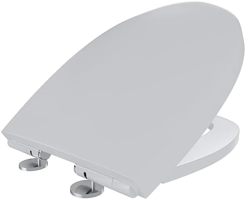 Sedile WC Con Chiusura Soft Close Universale - Forma D, Bianco, 45.8x36.1 Cm, Facile Da Pulire - Foto 11