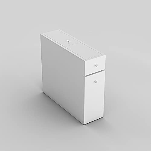 Mueble de baño blanco de melamina h.60 para lavabo compacto 5