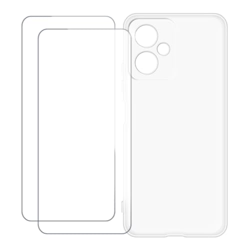 UOGNADGD Xiaomi Redmi Note 12R Pro 5G �Ƃ̌݊������� �J�X�^���J���t���P�[�X�{�����K���X�ی�t�B����2���t�� ? �Ռ��z�������h�~ (�N���A)