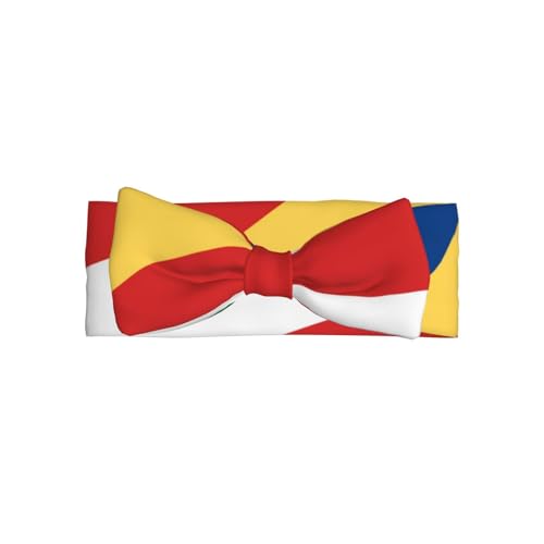 Flag of Seychelles Baby Bow Headband. Comfortable baby headband, suitable for daily wear and photo props.