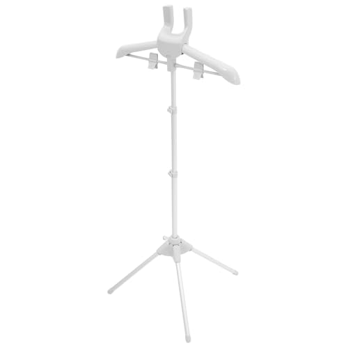 GAROZATION Ironing Steamer Bracket Hanger Telescopic Folding Garment Stand for Convenient Clothes Drying Ironing Lightweight Space-Saving Design Construction