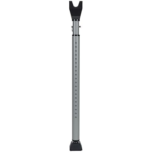 SABRE Adjustable 2-in-1 Door Security Bar, Door Stop Bar Secures Onto Door Knob, Strong Scratch-Proof Grip, Steady Against Floor, Removable Door Knob Top For Sliding Door Use, Portable & Easy to Use
