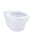 Toto CT437FG#01 MH Wall-Hung D-Shape Dual-Flush 1.28 and 0.9 GPF Toilet Bowl with CeFiONtect, Cotton