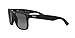 Ray-Ban Unisex RB4165 Justin Rectangular Sunglasses, Rubber Black/Polarized Light Grey Gradient Grey, 55 mm