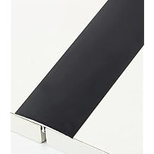 XHP Aluminum Flooring Transition Strip T Molding Black Metal Floor Transition Strip Oak Wooden Edge Trim for Uneven Floors Doorways Color 130cm, Size Width 1.57 in 40cm