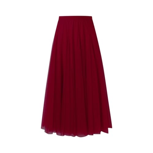 Jupe unie pour femme coupe évasée mi-longue et fluide chic