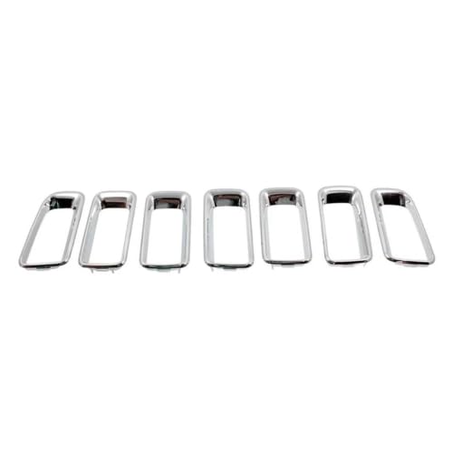 Kit de parrilla delantera Jeep Compass 2012 2013 2014 2015, molduras plateadas 68109865AA