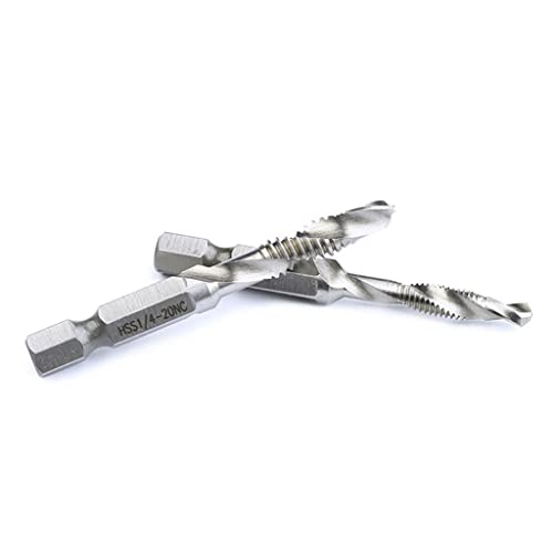 Gepnoo 6 Peças de aço de Alta Velocidade Hexagonal Espiral Canelado Torneiras de de Perfuração Infer